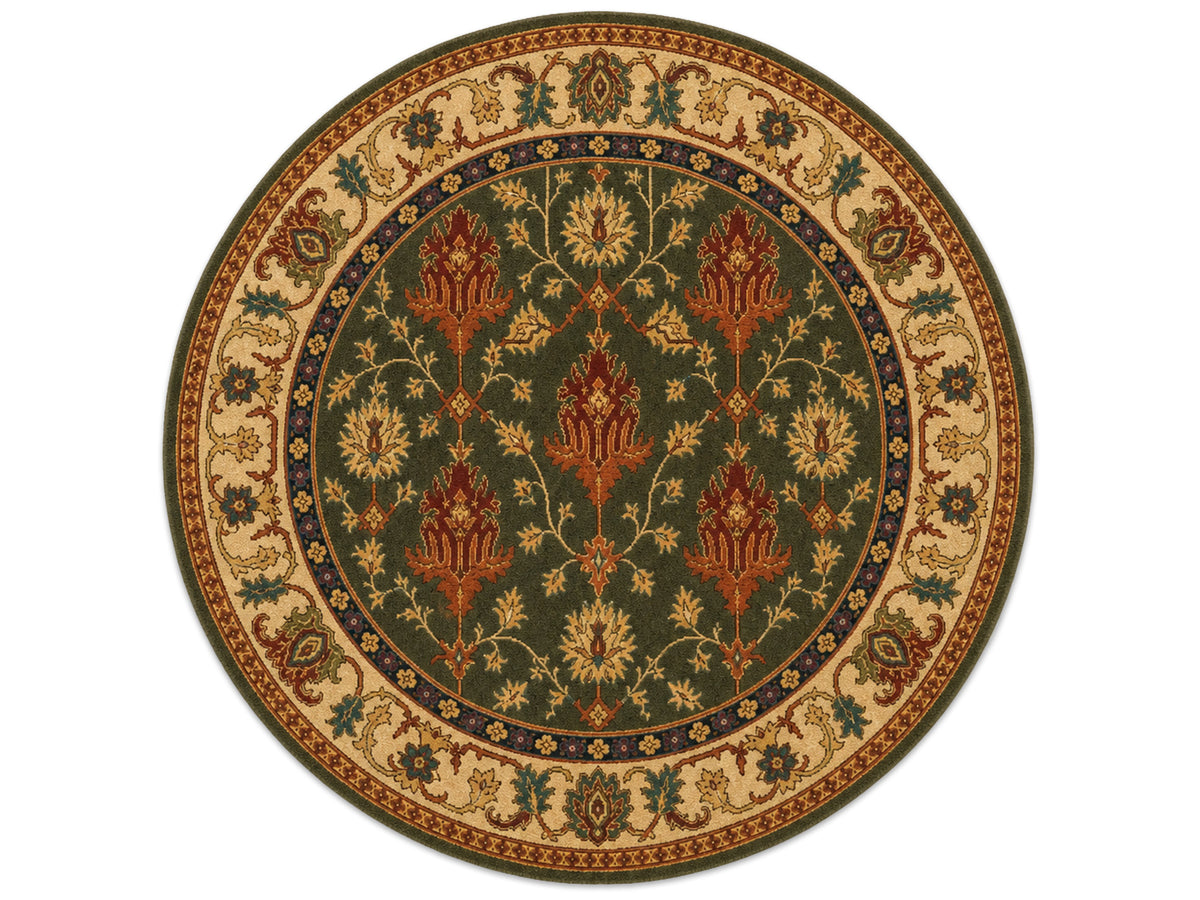 Hand Tufted Traditional Oriental rug | Olive Green Wool Persian Area Rug