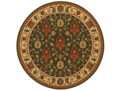 Hand Tufted Wool Rug |  Traditional Floral Oriental rug |Olive Green Persian Area Rug