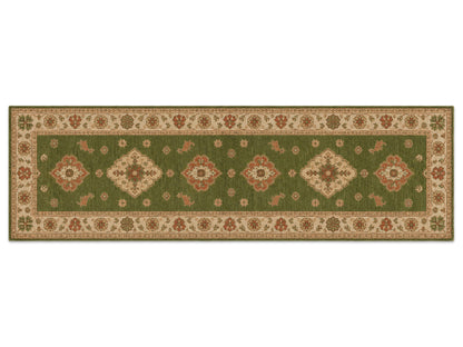 Hand Tufted Wool Rug| Olive Green Persian Kazak Rug |Traditional Tribal  Area Rug