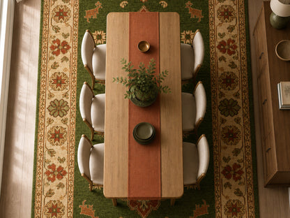 Hand Tufted Wool Rug| Olive Green Persian Kazak Rug |Traditional Tribal  Area Rug