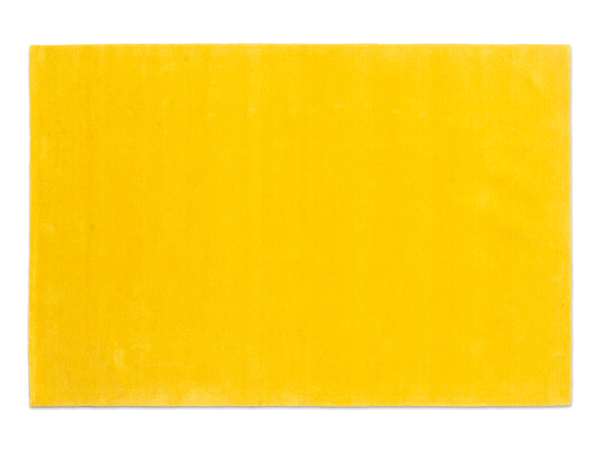 Solid Golden Yellow Hand Tufted Wool Rug | Modern Minimalist Yellow Area Rug