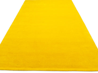 Solid Golden Yellow Hand Tufted Wool Rug | Modern Minimalist Yellow Area Rug