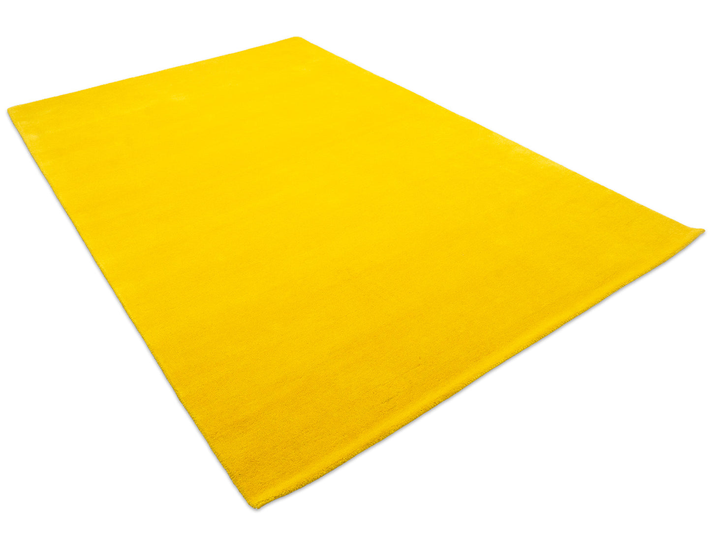 Solid Golden Yellow Hand Tufted Wool Rug | Modern Minimalist Yellow Area Rug