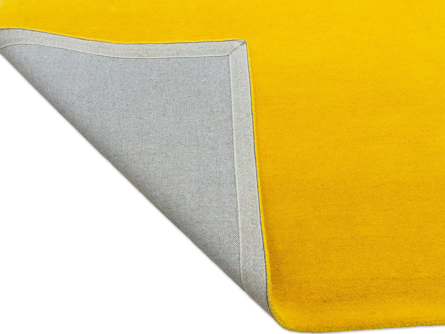 Solid Golden Yellow Hand Tufted Wool Rug | Modern Minimalist Yellow Area Rug