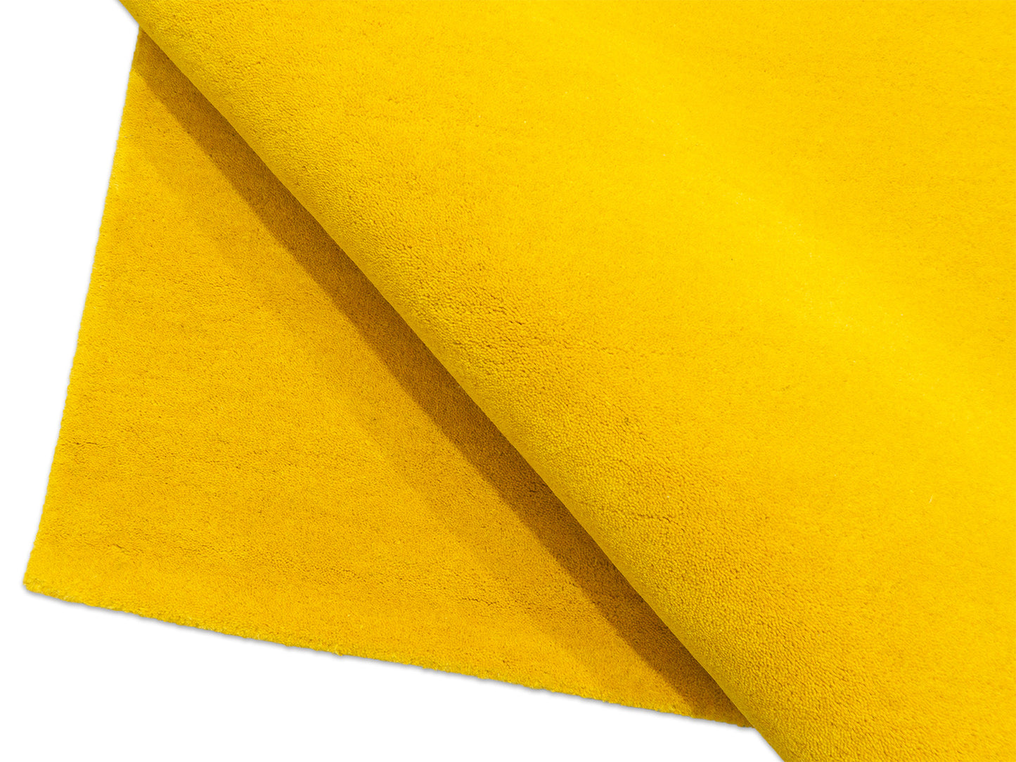Solid Golden Yellow Hand Tufted Wool Rug | Modern Minimalist Yellow Area Rug
