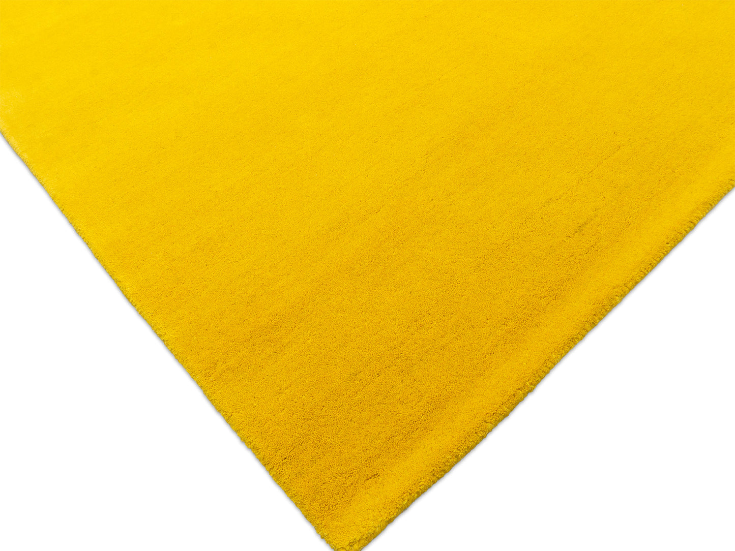 Solid Golden Yellow Hand Tufted Wool Rug | Modern Minimalist Yellow Area Rug