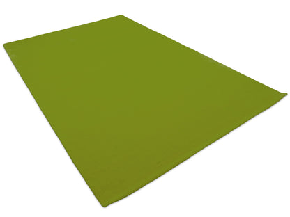 Solid Olive Green Wool Rug | Hand Tufted Modern Green Area Rug