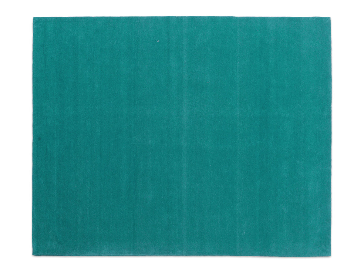 Solid Teal Blue Wool Rug | Hand-Tufted Modern Blue-Green Area Rug