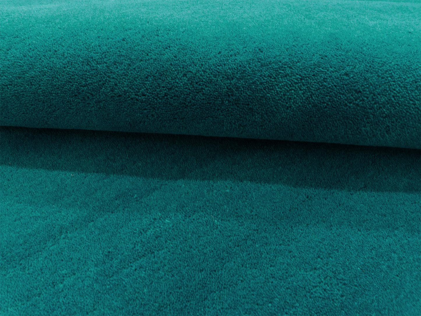 Solid Teal Blue Wool Rug | Hand-Tufted Modern Blue-Green Area Rug