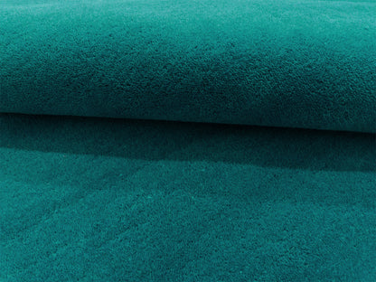 Solid Teal Blue Wool Rug | Hand-Tufted Modern Blue-Green Area Rug