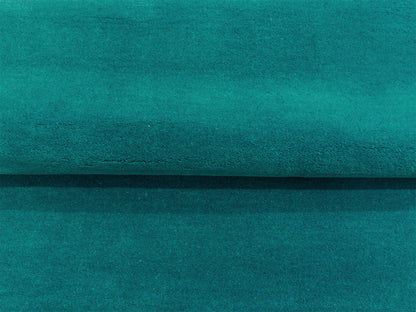Solid Teal Blue Wool Rug | Hand-Tufted Modern Blue-Green Area Rug