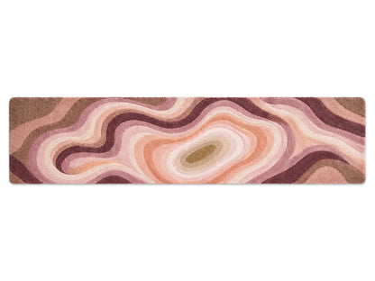 Blush Pink Abstract Topographic Hand-Tufted Wool Rug