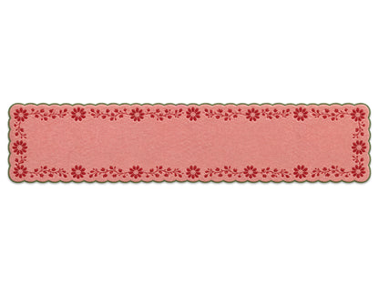 Hand Tufted Pink Floral Rug | Scalloped Wool Area Rug | Cottagecore Home Decor