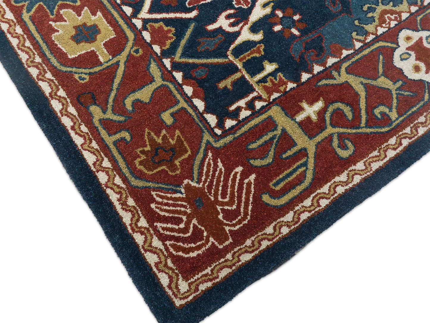 Handmade Traditional Rug | Oriental Design in Blue & Red 8x10