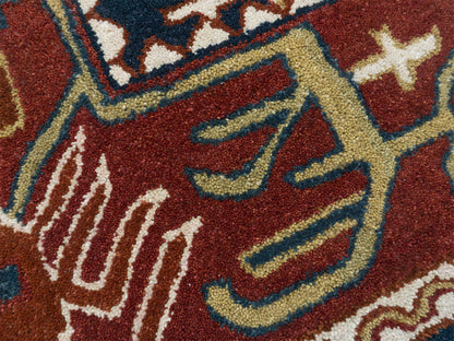 Handmade Traditional Rug | Oriental Design in Blue & Red 8x10