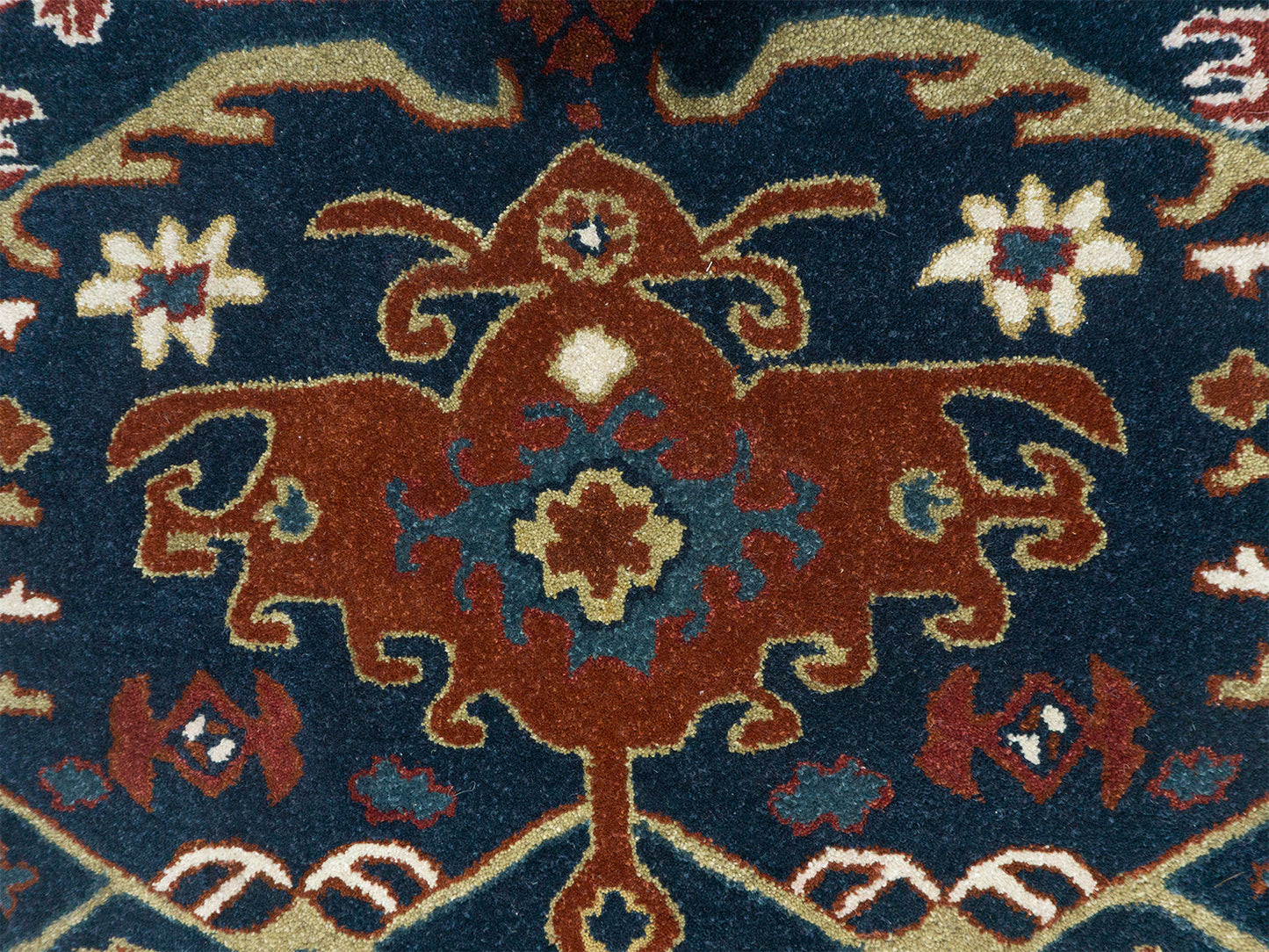 Handmade Traditional Rug | Oriental Design in Blue & Red 8x10