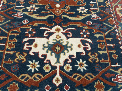 Handmade Traditional Rug | Oriental Design in Blue & Red 8x10