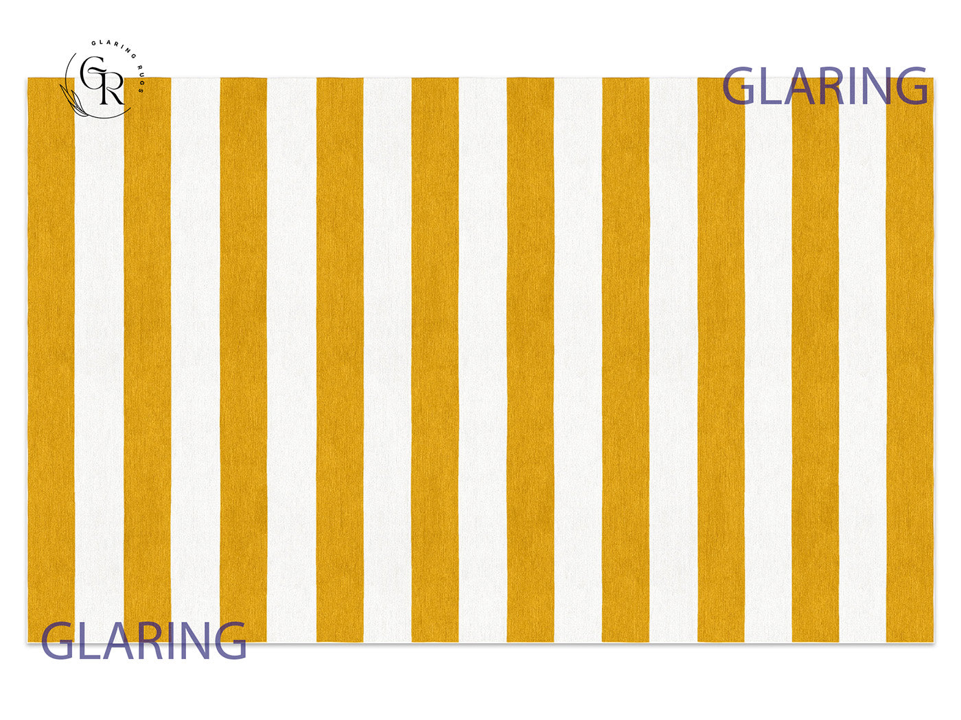 Handmade Hand-Tufted Modern Rug | Horizontal Stripes Rug in Yellow