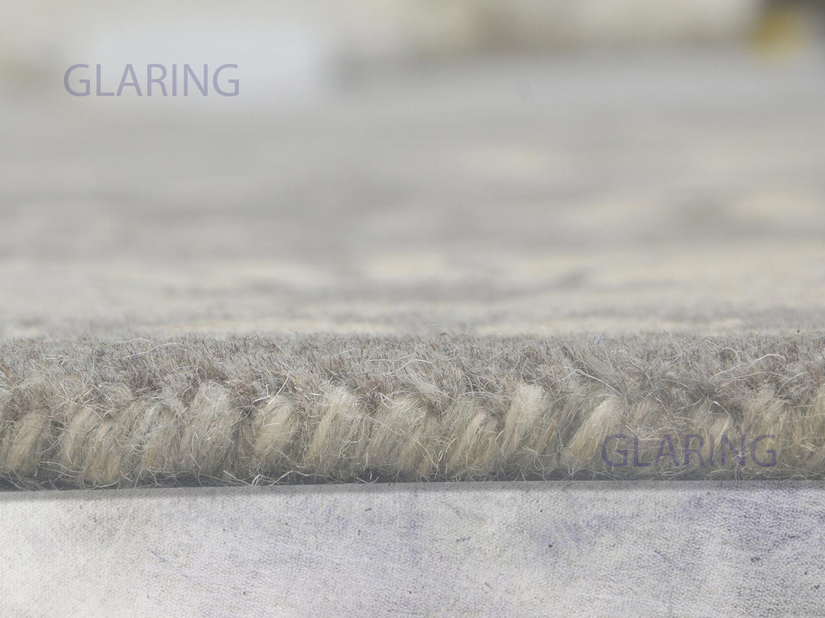 Vintage Distressed Gray & Ivory Floral Area Rug | Traditional Persian Style Carpet