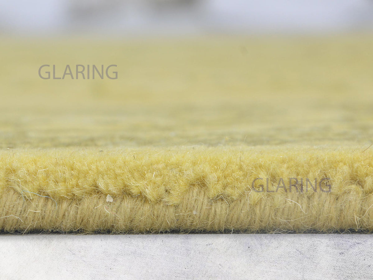 Handmade Heriz-Indian Rug | Oriental Design in Yellow & Olive