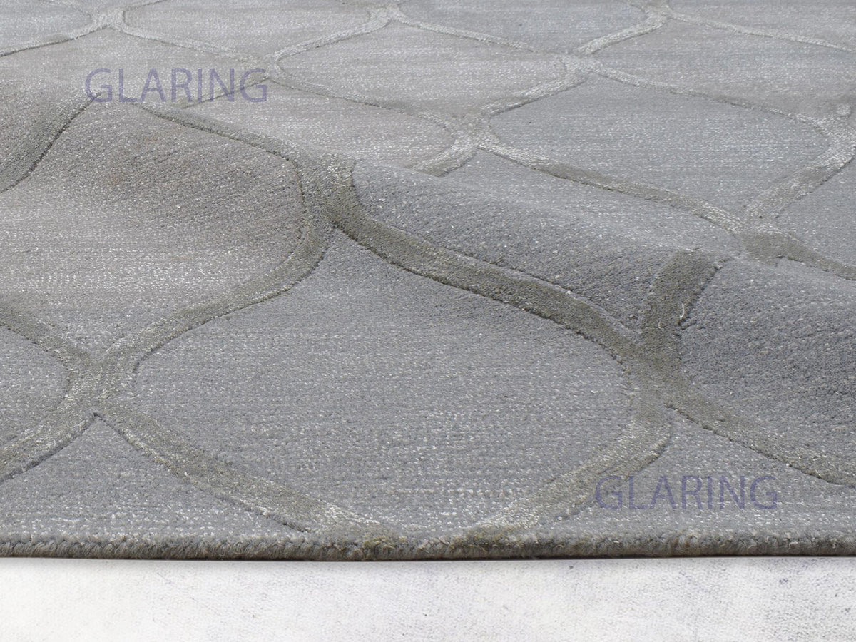 Handmade Moroccan Rug | Geometric Design in Grey