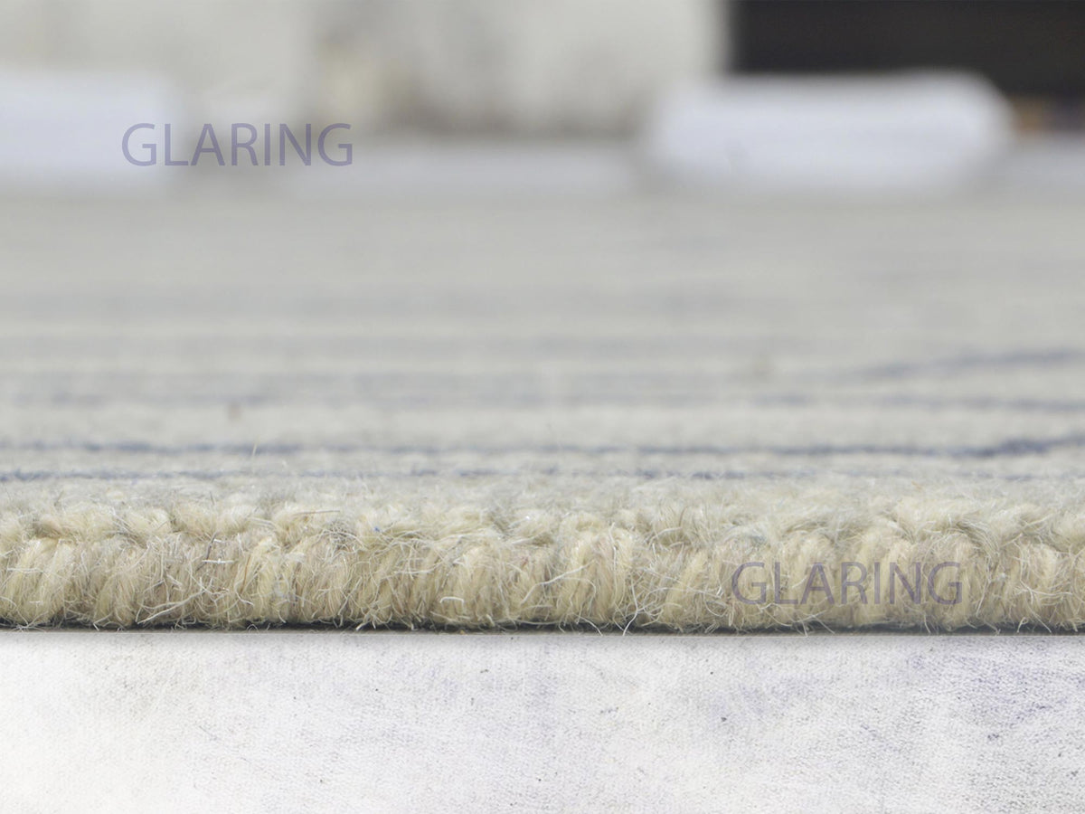 Handmade Moroccan Rug | Geometric Design in Grey & White