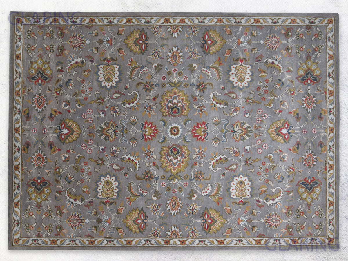Handmade Traditional Floral Rug For Living Room and Bedroom 