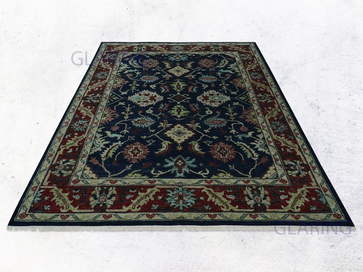 Hand-Knotted Traditional Rug | Oriental Design in Blue
