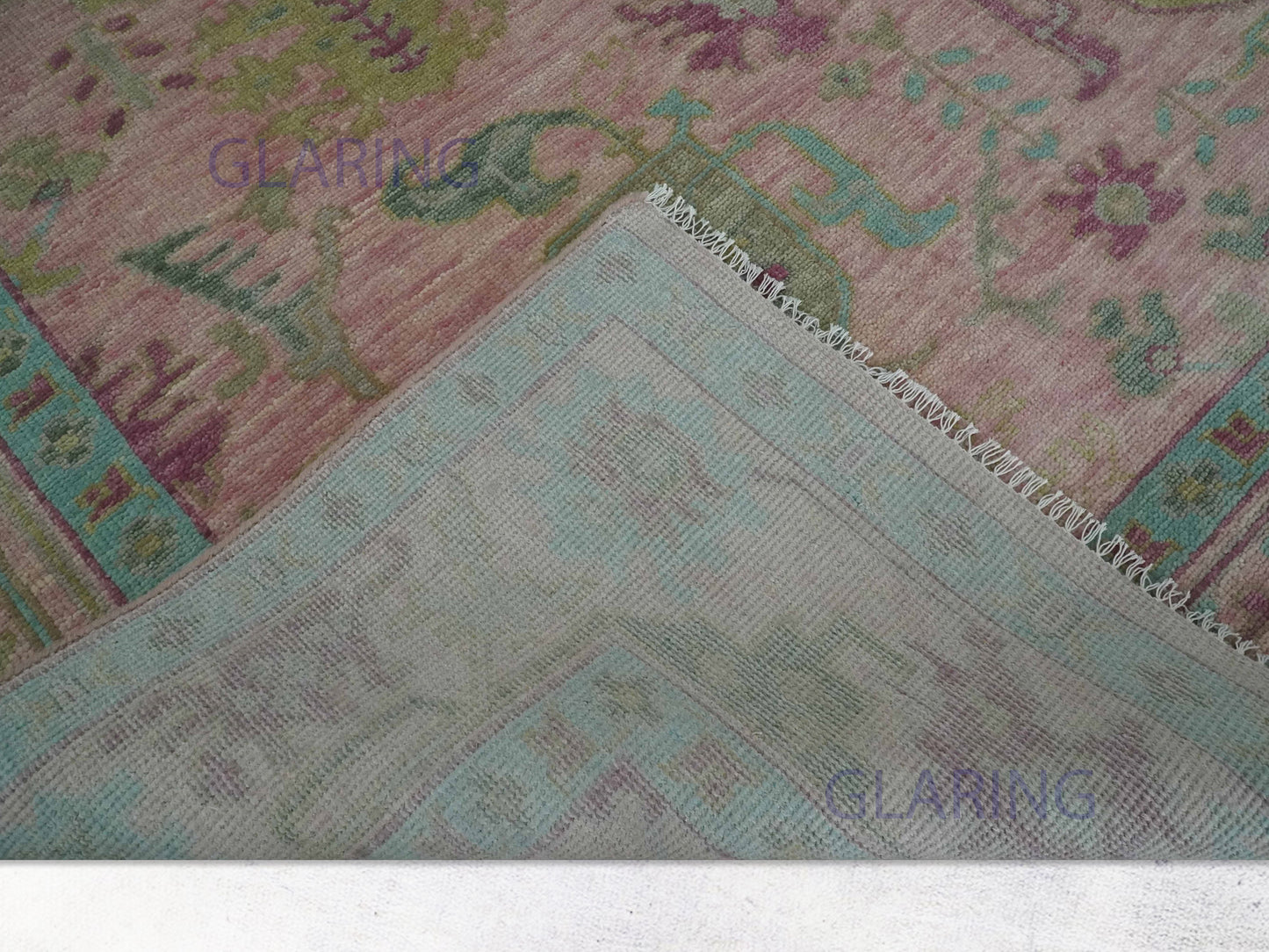 Hand-Knotted Traditional Rug | Floral Design in Pink