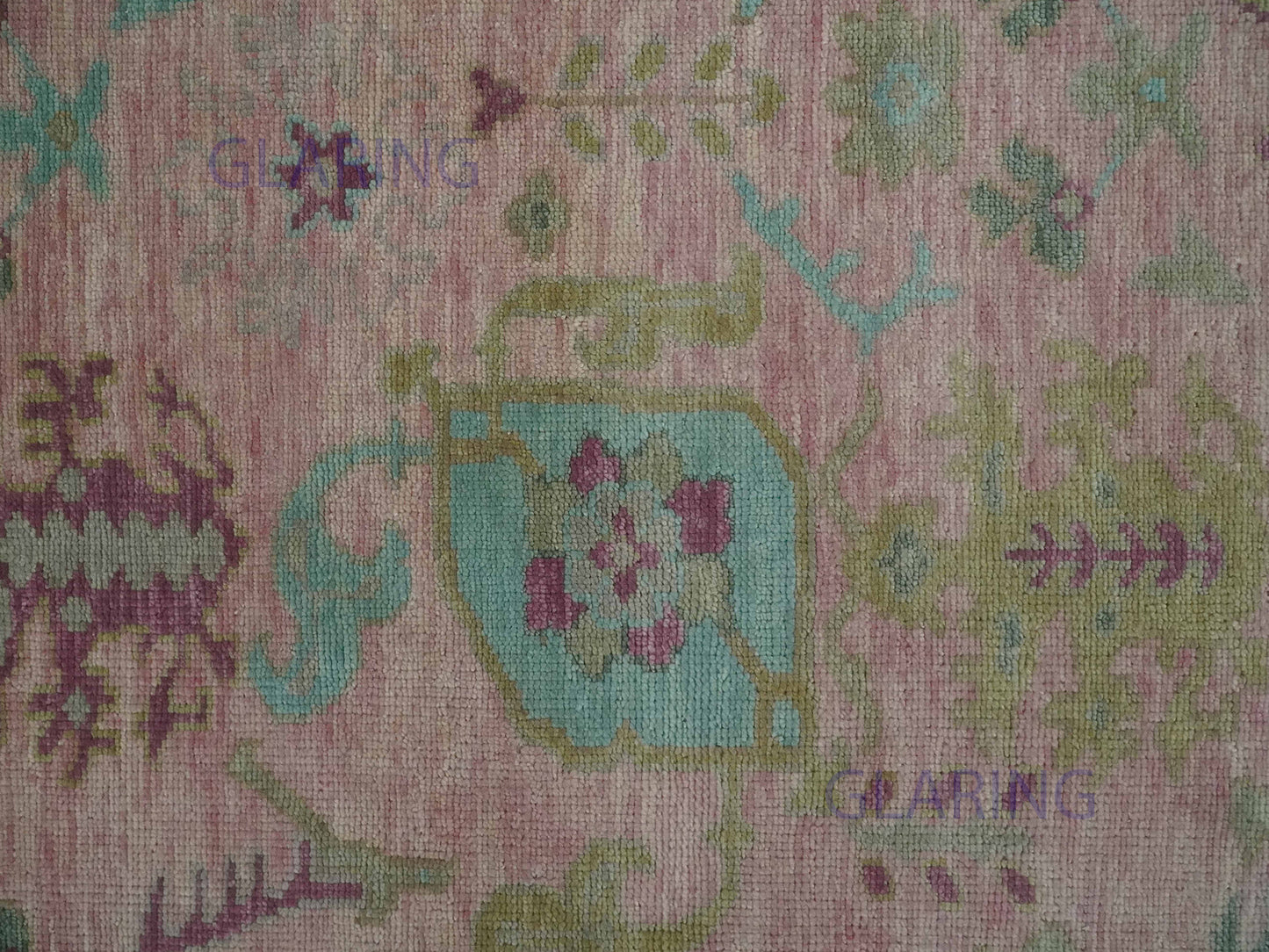Hand-Knotted Traditional Rug | Floral Design in Pink