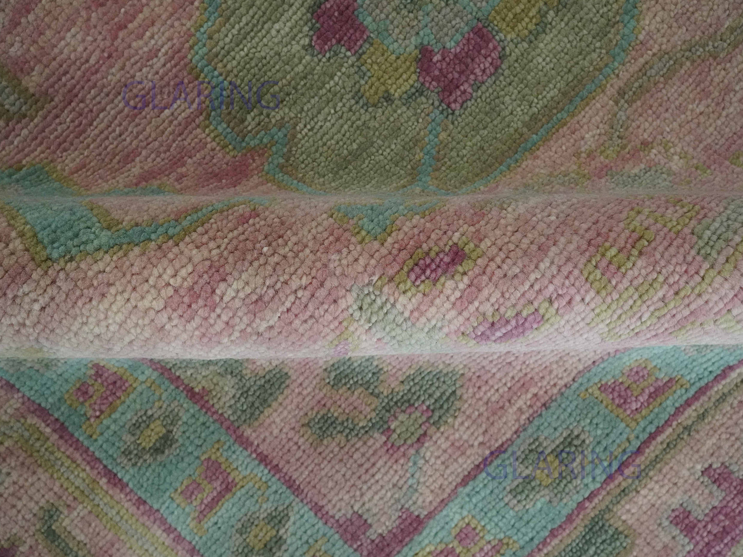 Hand-Knotted Traditional Rug | Floral Design in Pink