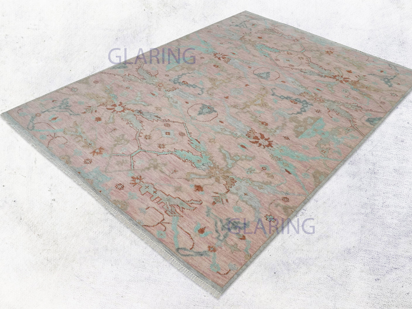 Hand-Knotted Traditional Rug | Oriental Design in Pink