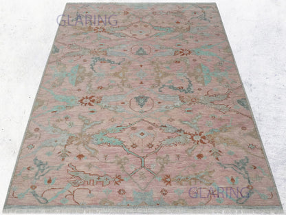 Hand-Knotted Traditional Rug | Oriental Design in Pink