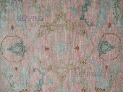 Hand-Knotted Traditional Rug | Oriental Design in Pink
