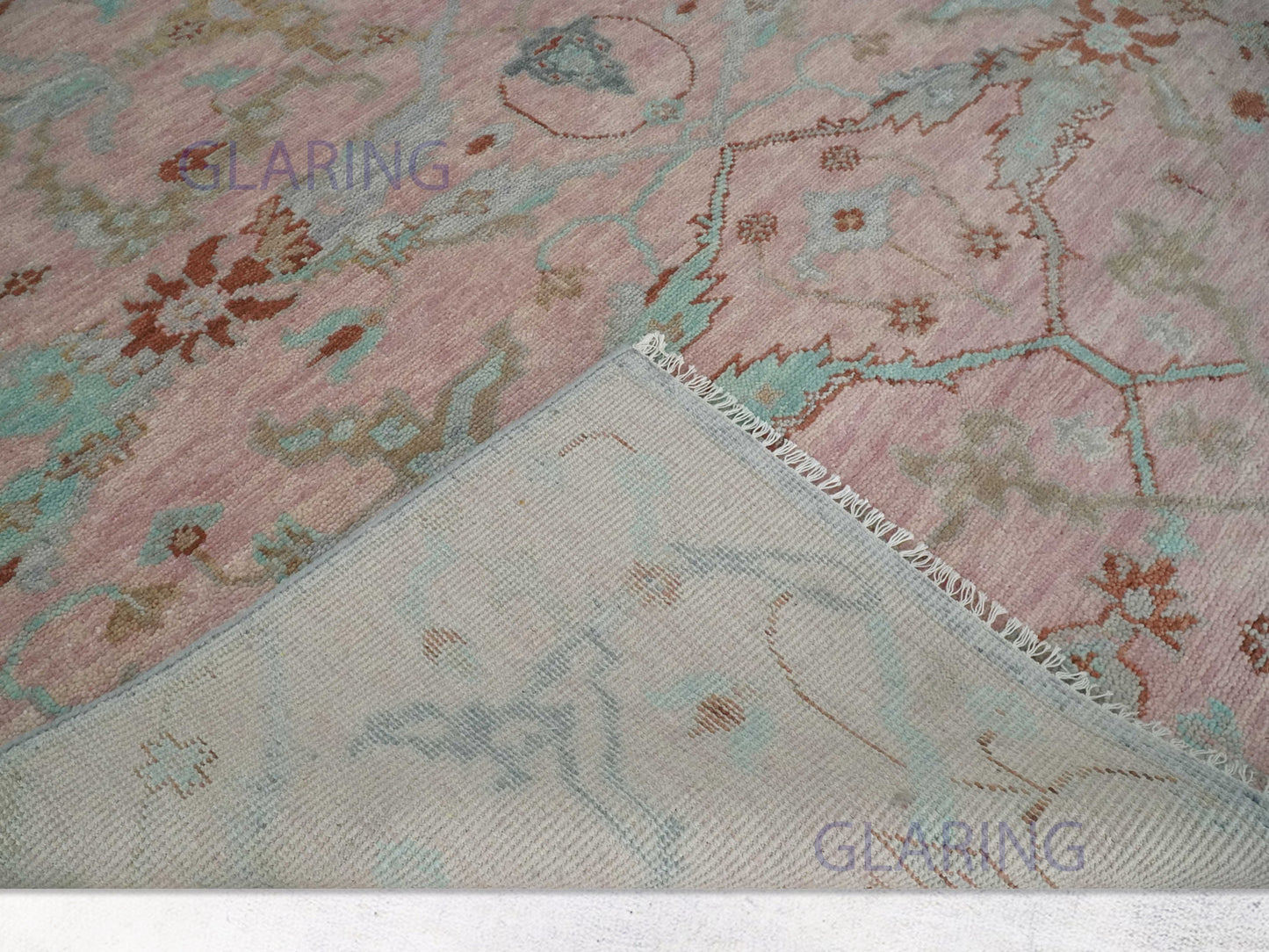 Hand-Knotted Traditional Rug | Oriental Design in Pink