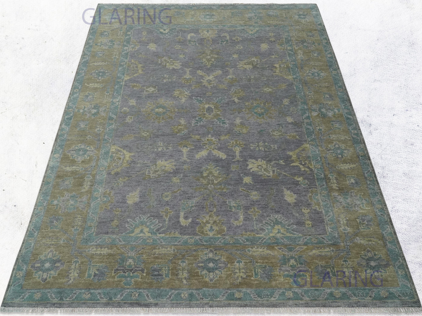 Hand-Knotted Traditional Rug | Oriental Design in Purple