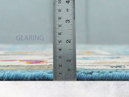 Hand-Knotted Traditional Rug | Oushak Design in Blue & Beige