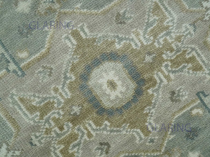 Hand-Knotted Traditional Rug | Heriz Design in Grey & Ivory