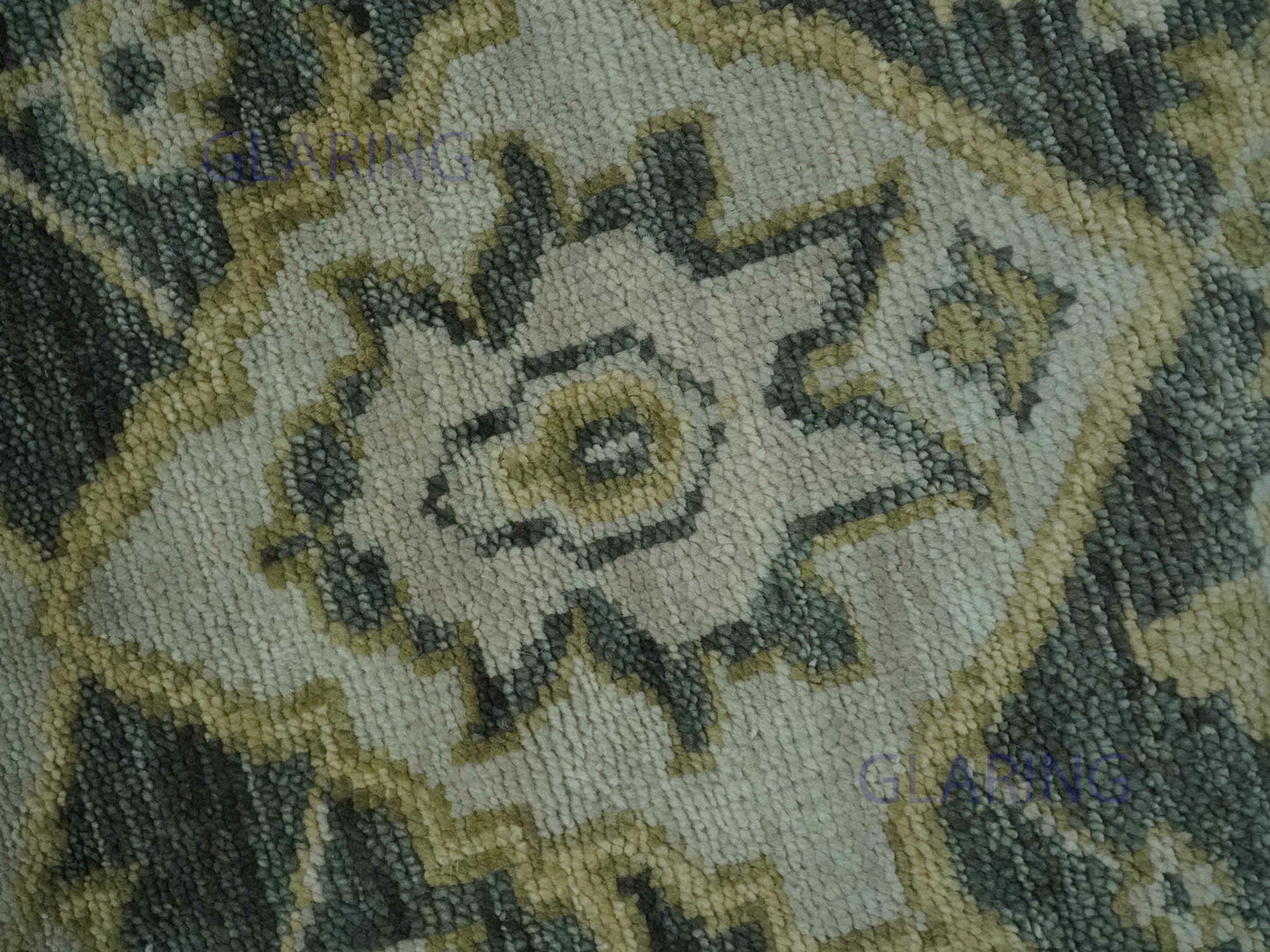 Hand-Knotted Traditional Rug | Oushak Design in Grey & Beige