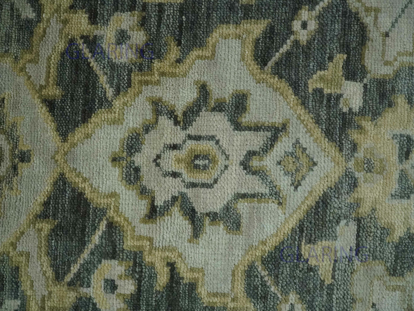 Hand-Knotted Traditional Rug | Oushak Design in Grey & Beige