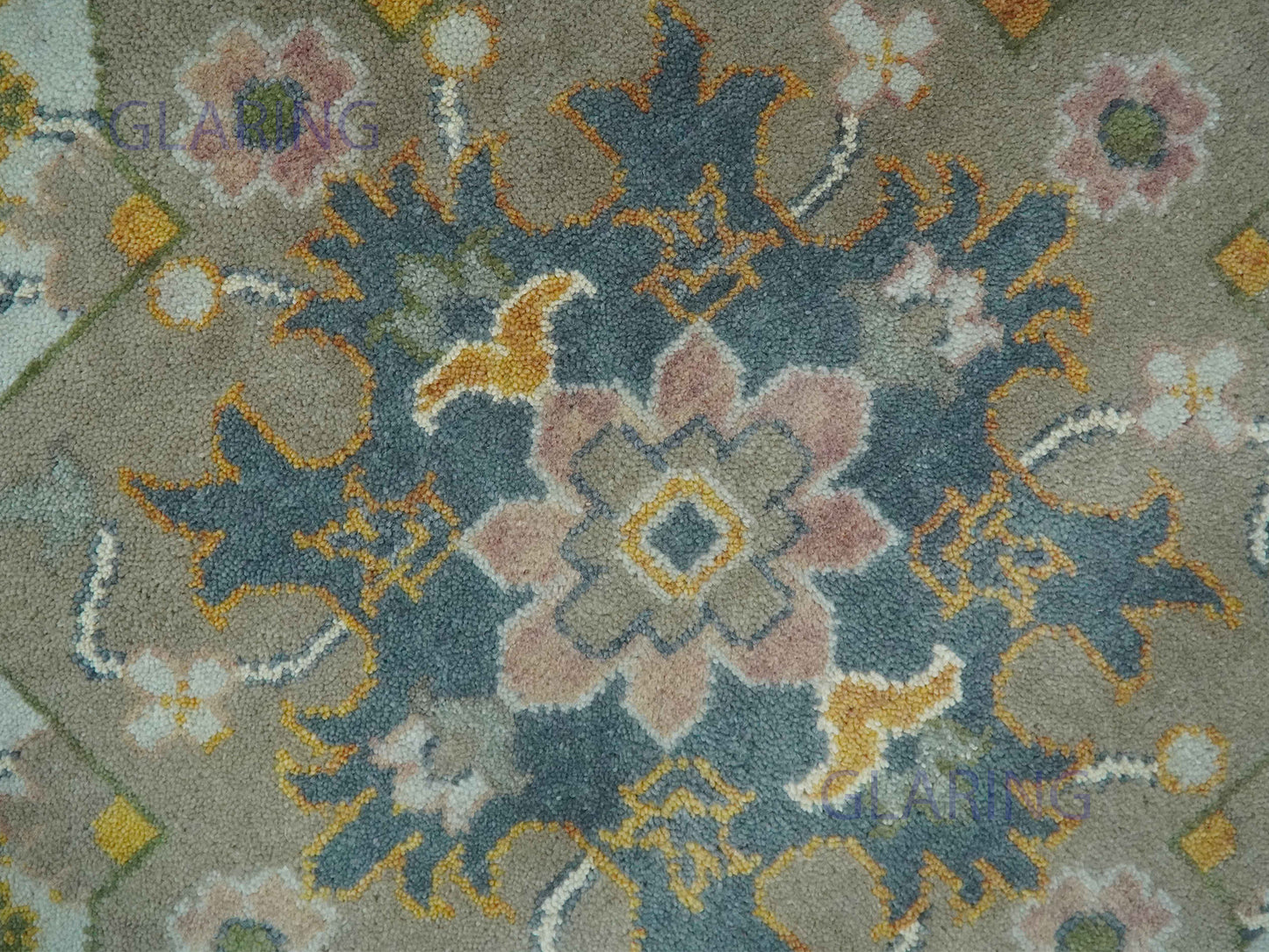 Hand-Knotted Traditional Rug | Heriz Design in Teal Blue