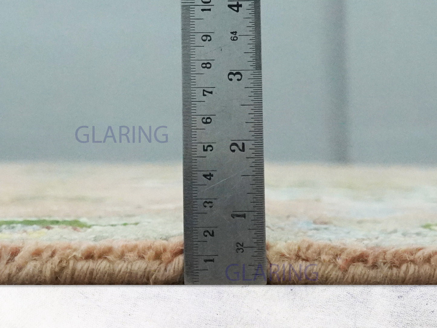 Hand-Knotted Traditional Rug | Floral Design in Peach & Green