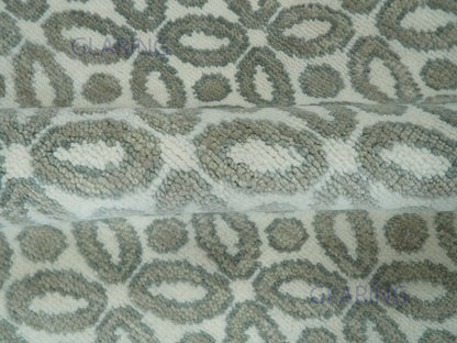 Hand-Knotted Modern Rug | Geometric Design in Ivory & Grey