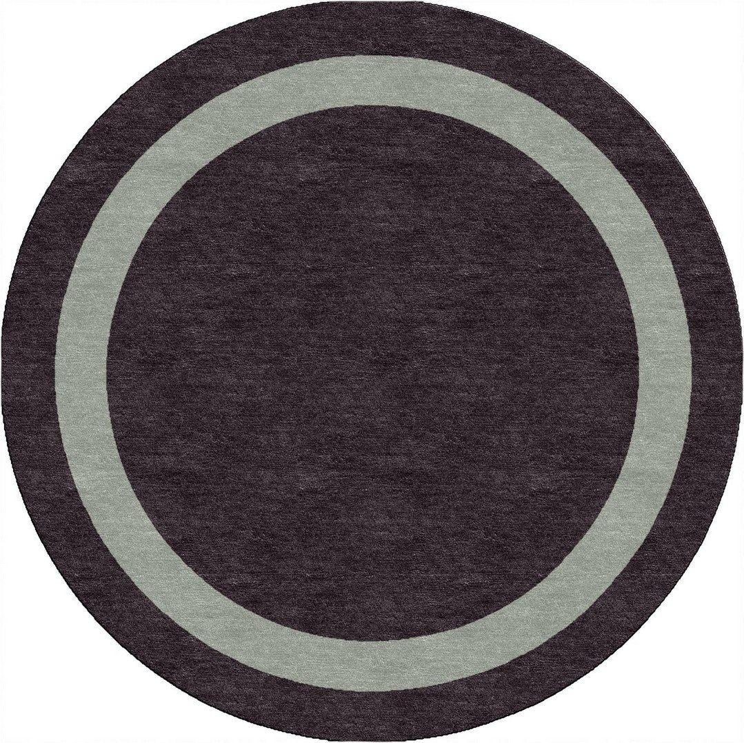 Handmade Hand-Tufted Modern Rug | Double Border Rug in Brown