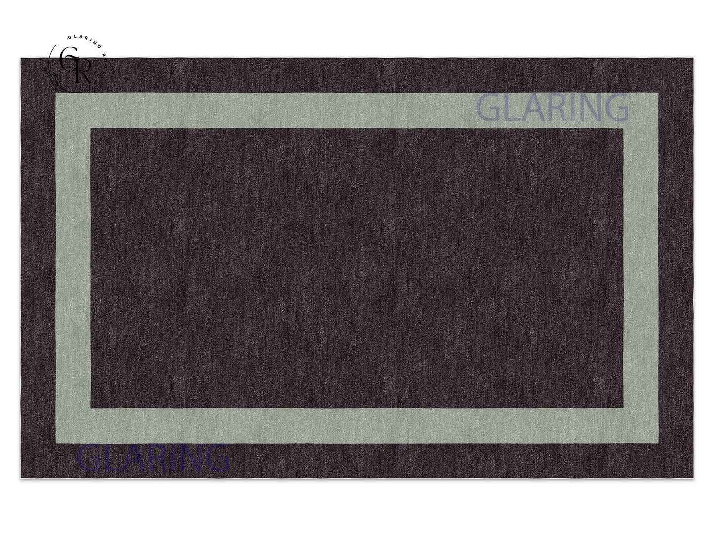 Handmade Hand-Tufted Modern Rug | Double Border Rug in Brown