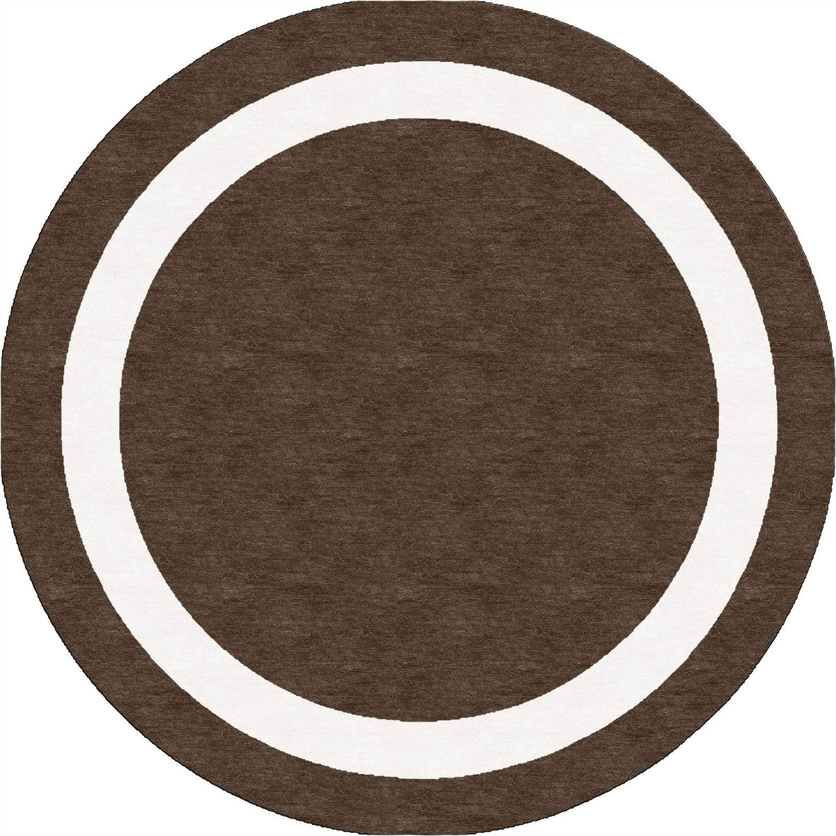 Handmade Hand-Tufted Modern Rug | Double Border Rug in Brown