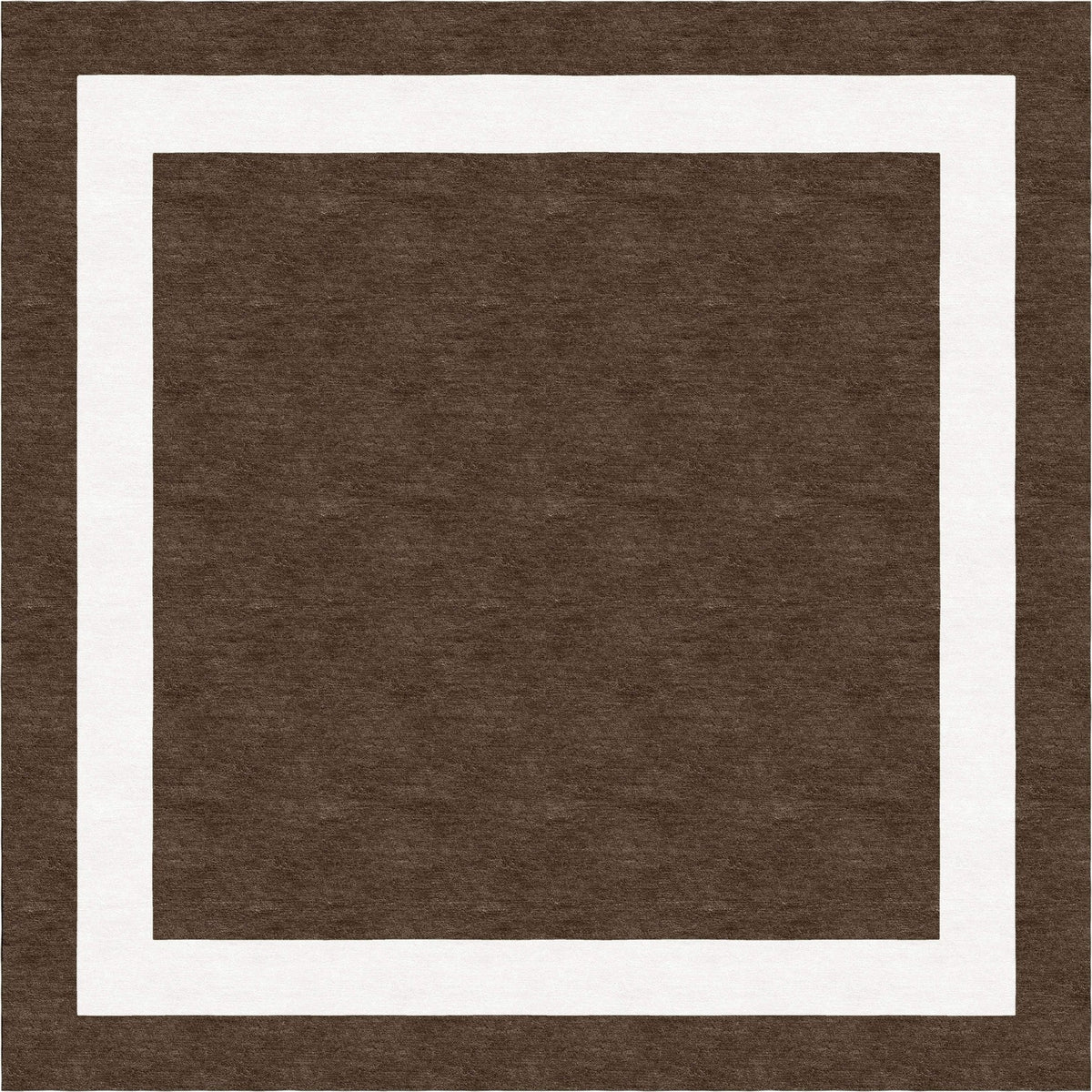 Handmade Hand-Tufted Modern Rug | Double Border Rug in Brown