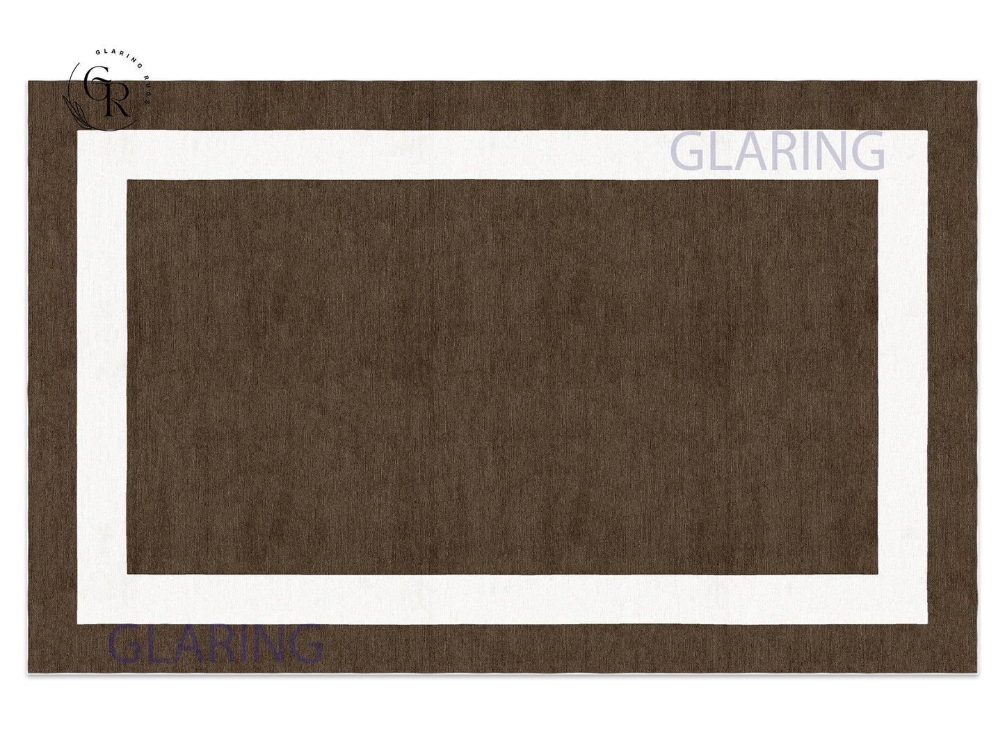 Handmade Hand-Tufted Modern Rug | Double Border Rug in Brown