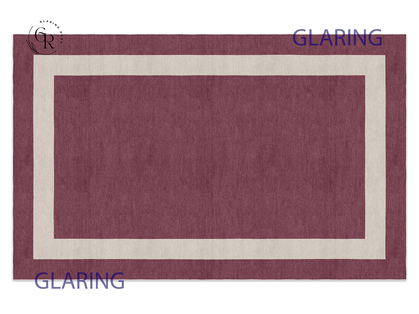 Handmade Hand-Tufted Modern Rug | Double Border Rug in Purple