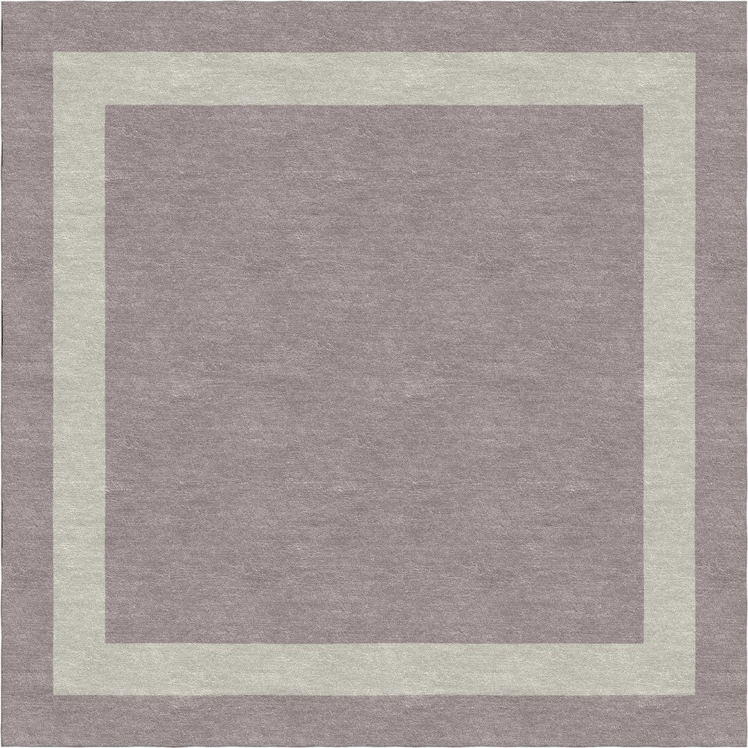 Handmade Hand-Tufted Modern Rug | Double Border Rug in Gray
